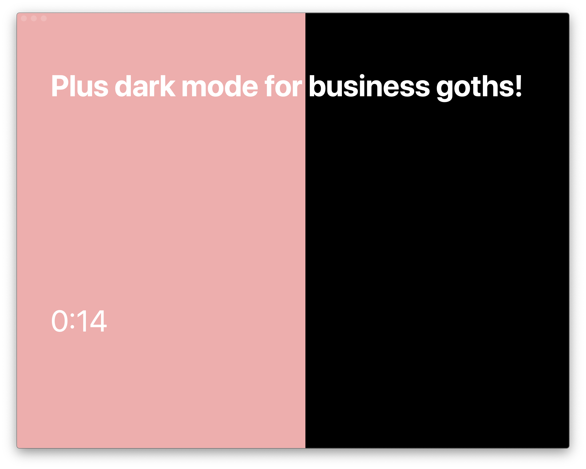 Plus dark mode for business goths!